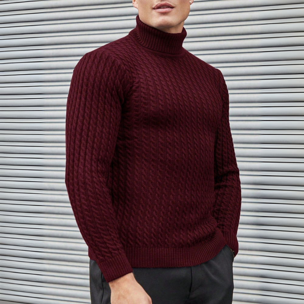 Men's Ribbed Turtleneck Sweater | Cozy