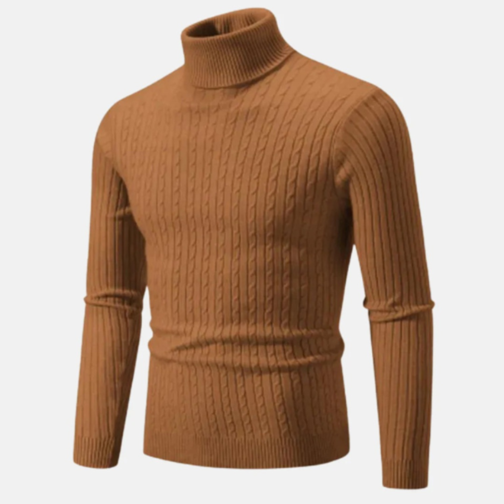 Men's Ribbed Turtleneck Sweater | Knit
