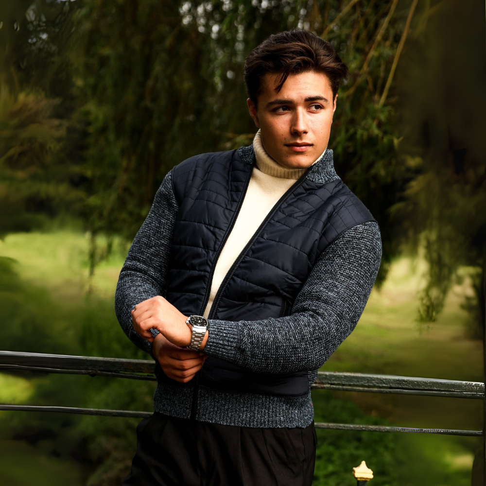 Men's Quilted Zip Jacket | Modern
