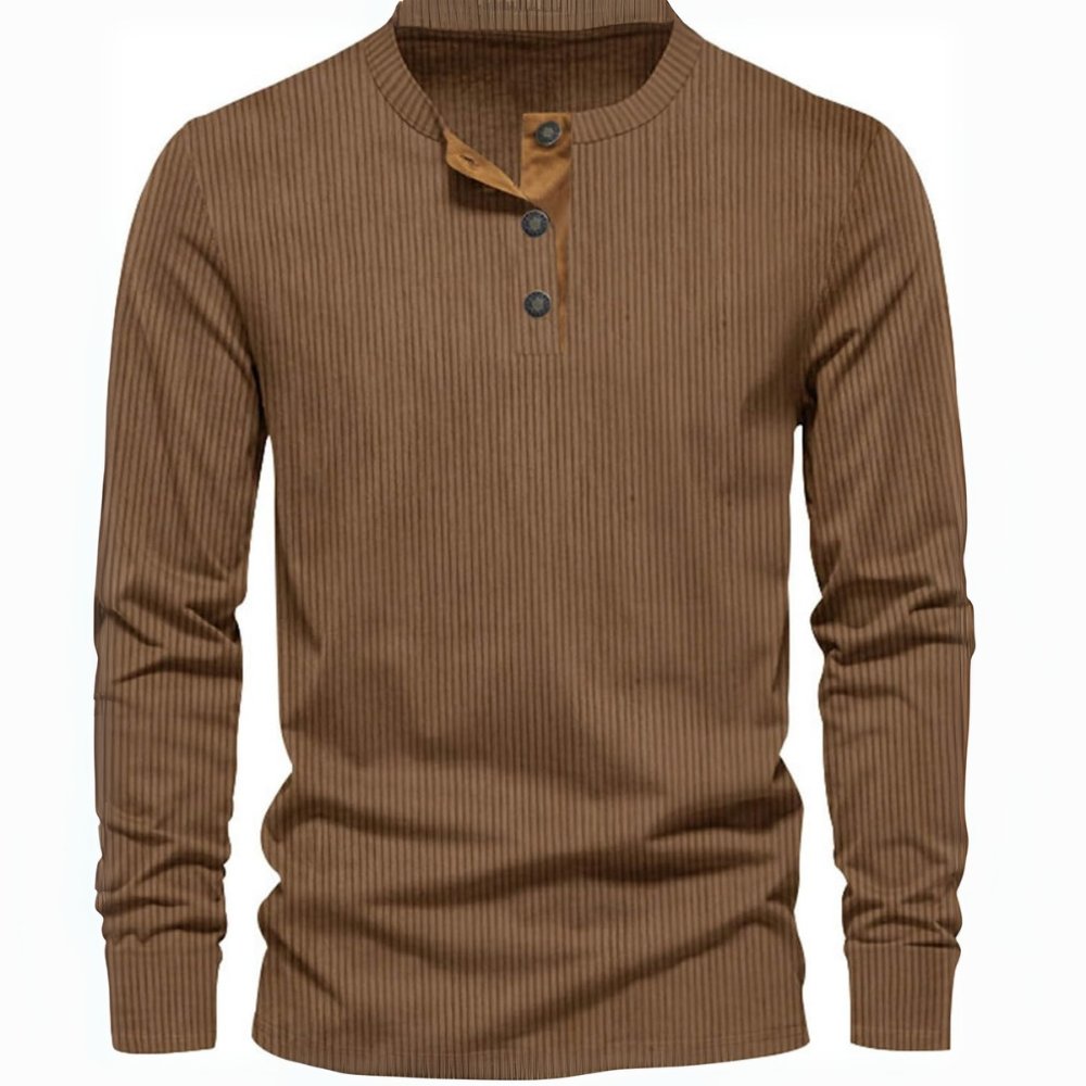 Men's Buttoned Henley Shirt | Casual