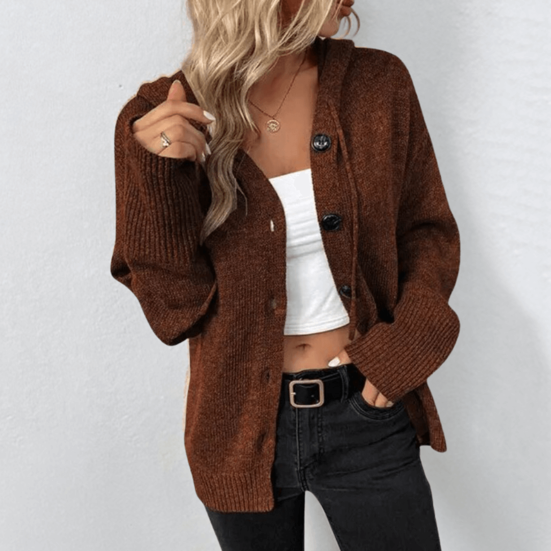 Lottie | Women's Cozy Knit Cardigan with Buttons