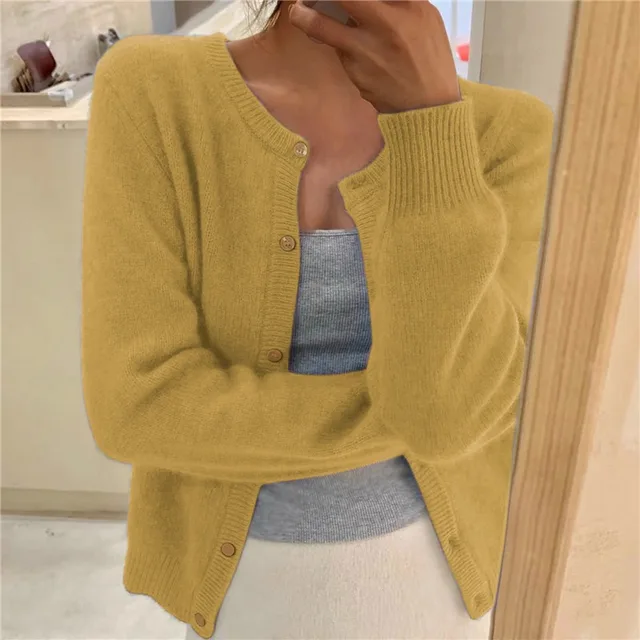 Freya | Solid Color Knit Cardigan for Women