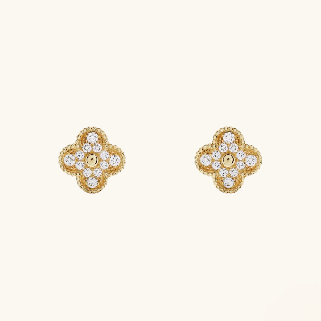 Clover Earrings Prestige Gold (18k gold finish)