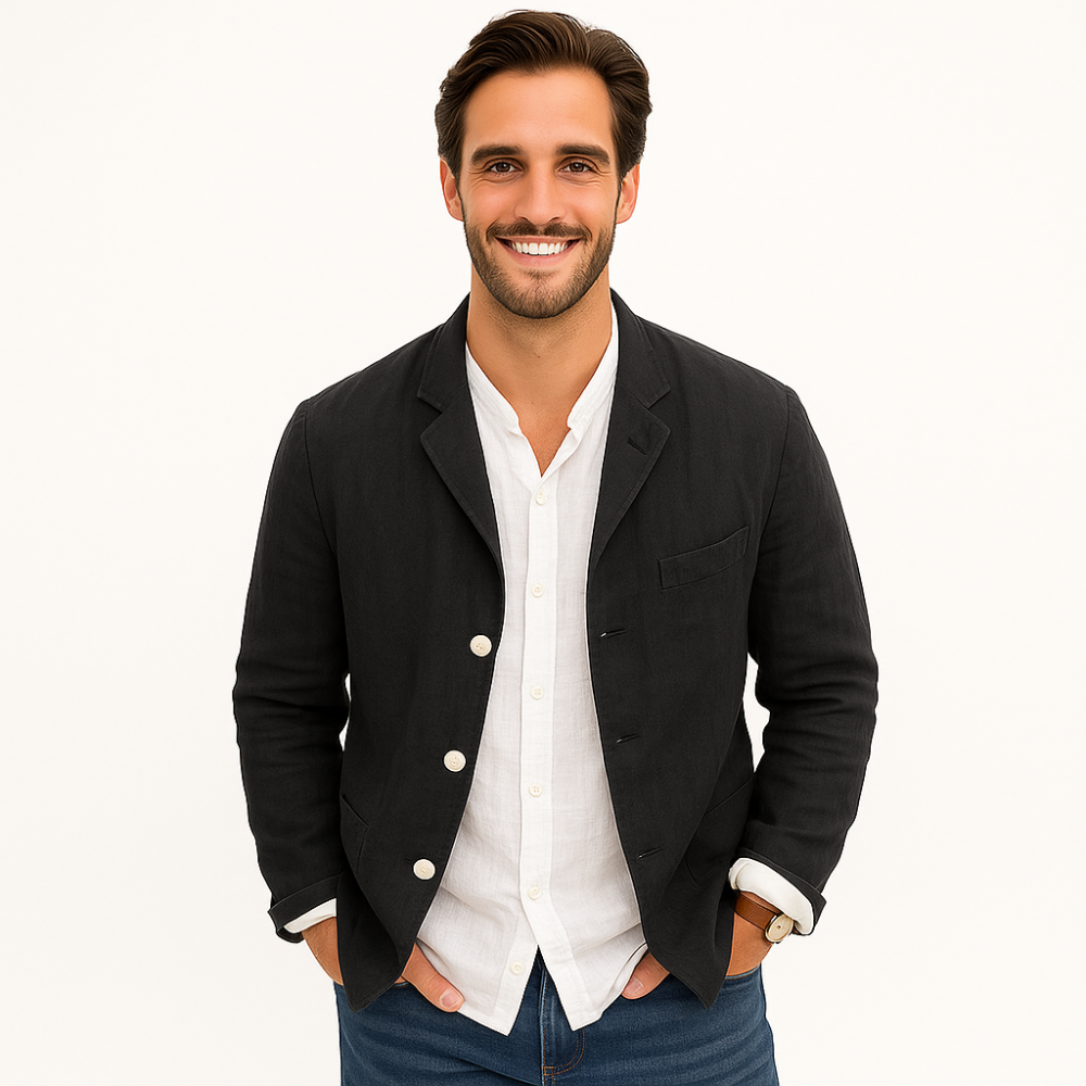 Men's Smart Linen Blazer | Stylish