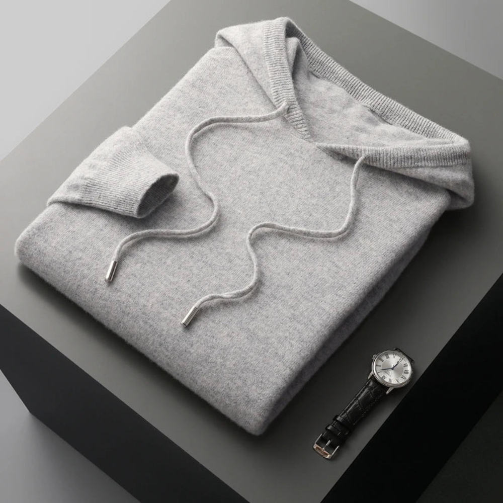 Men's Knit Pullover Hoodie | Modern