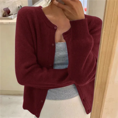 Freya | Solid Color Knit Cardigan for Women