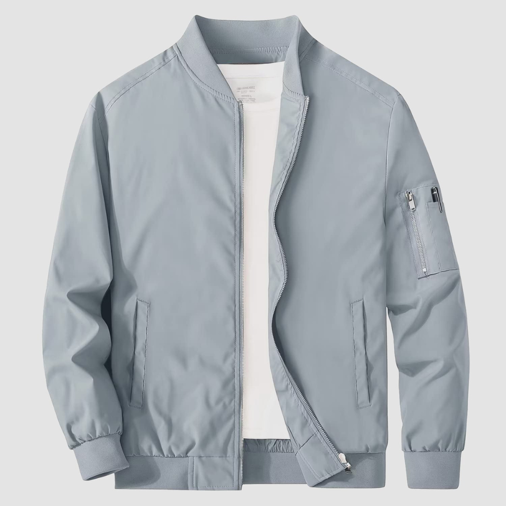 Men's Zippered Bomber Jacket | Lightweight