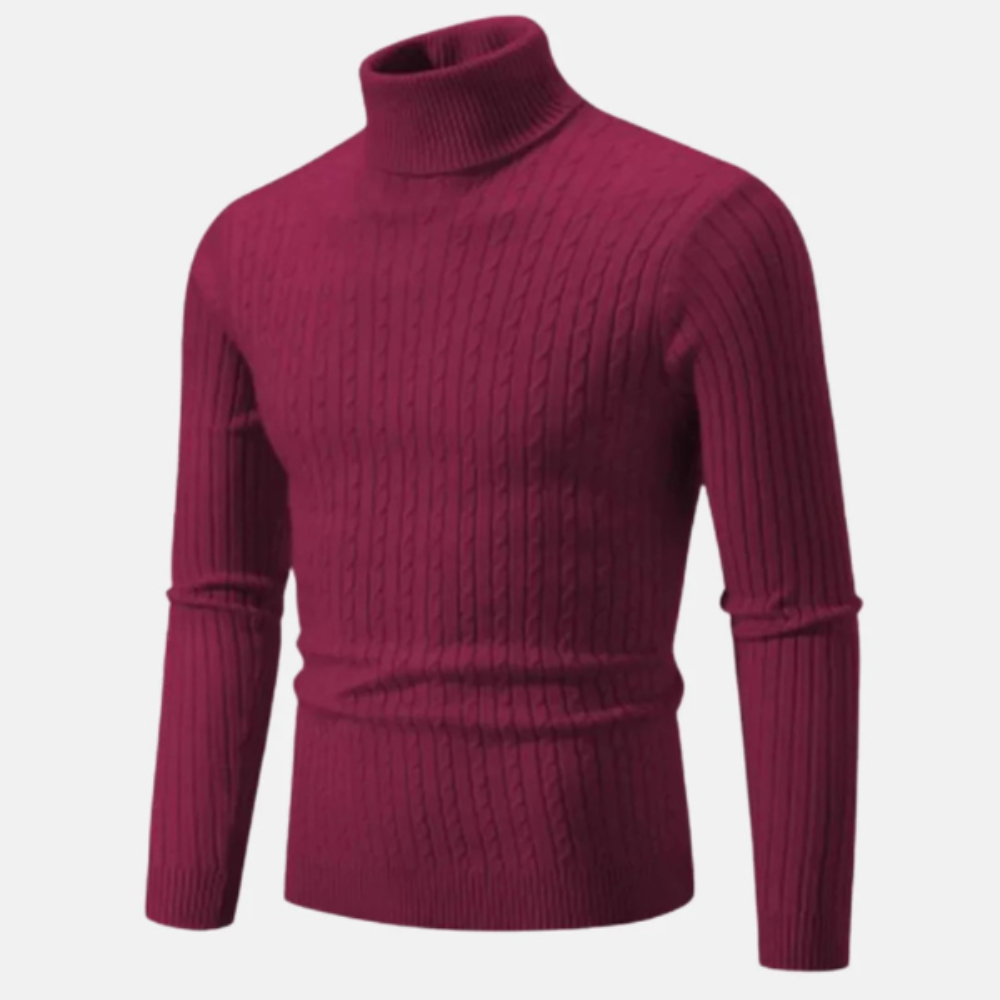 Men's Ribbed Turtleneck Sweater | Knit