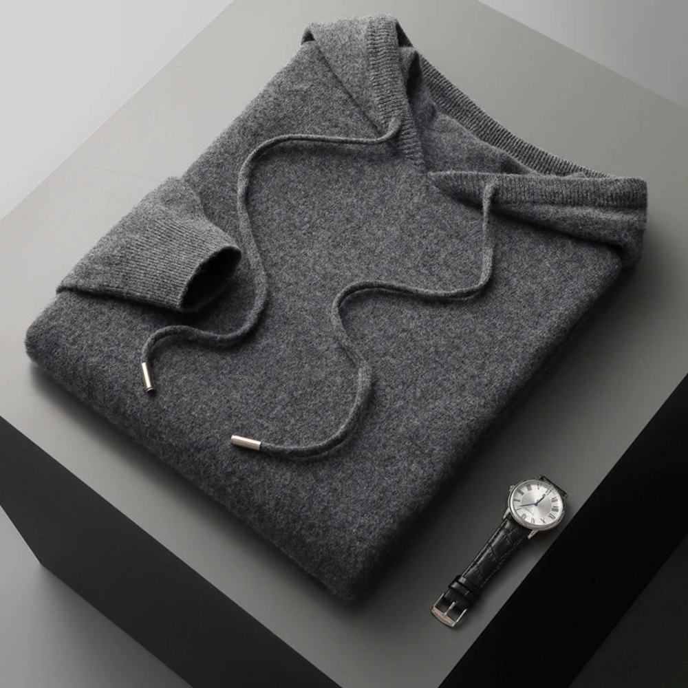 Men's Knit Pullover Hoodie | Modern
