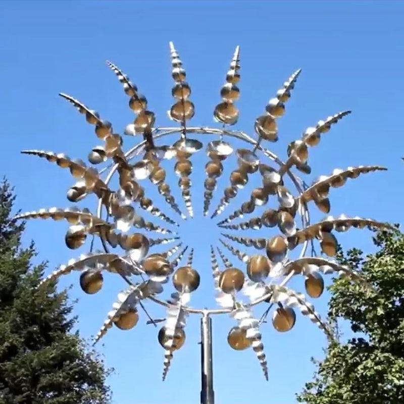 Elegant rotating sculpture for an enchanting garden