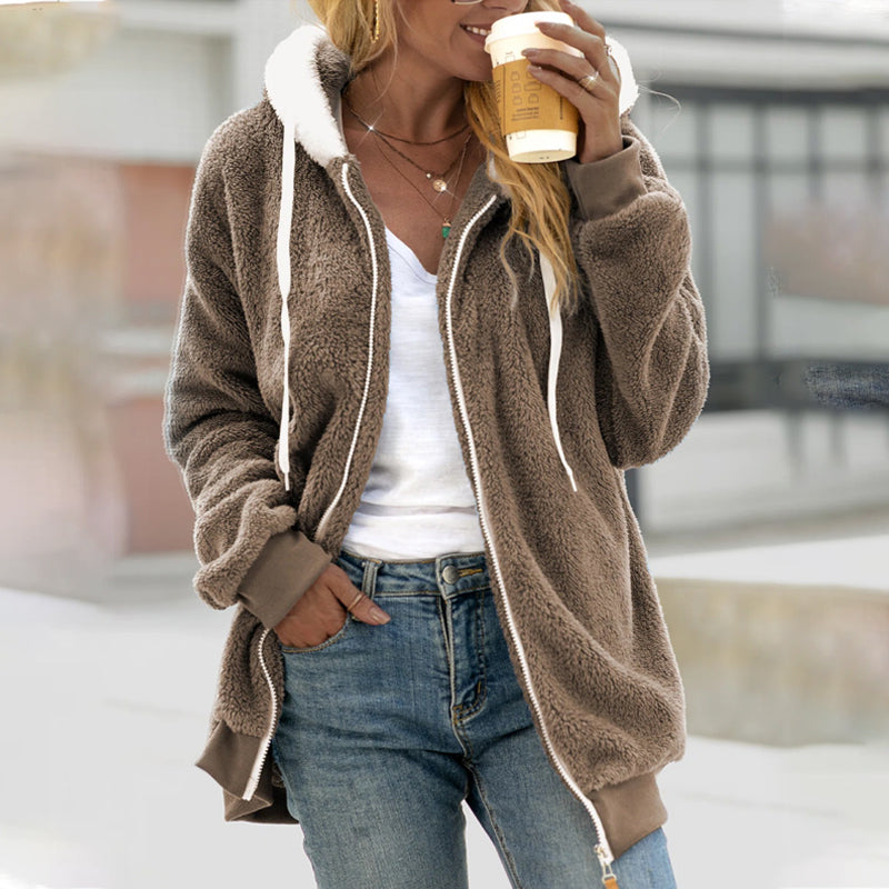 Megan | Hooded Teddy Jacket for Extra Warmth