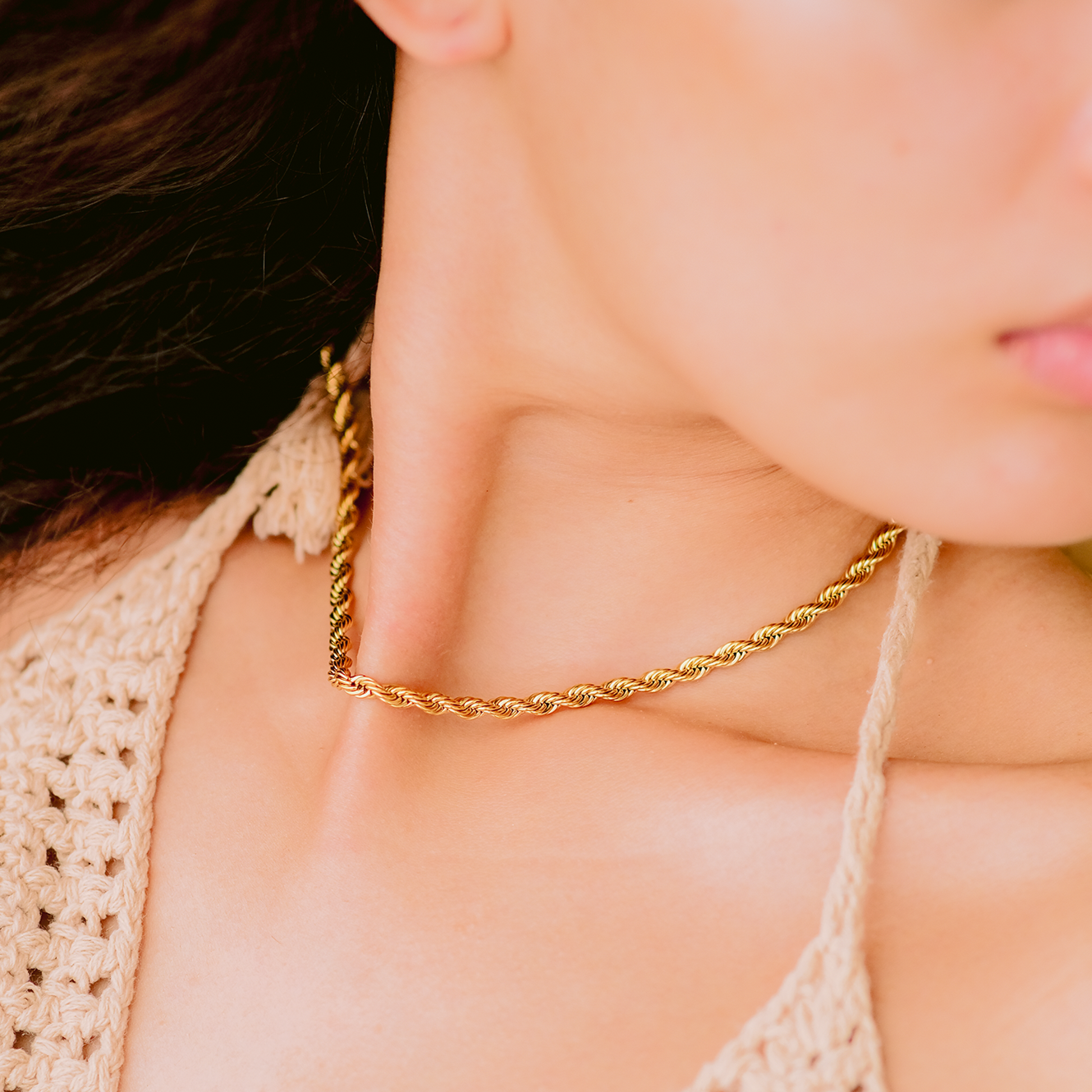 Bianca Rope Necklace Gold Necklace