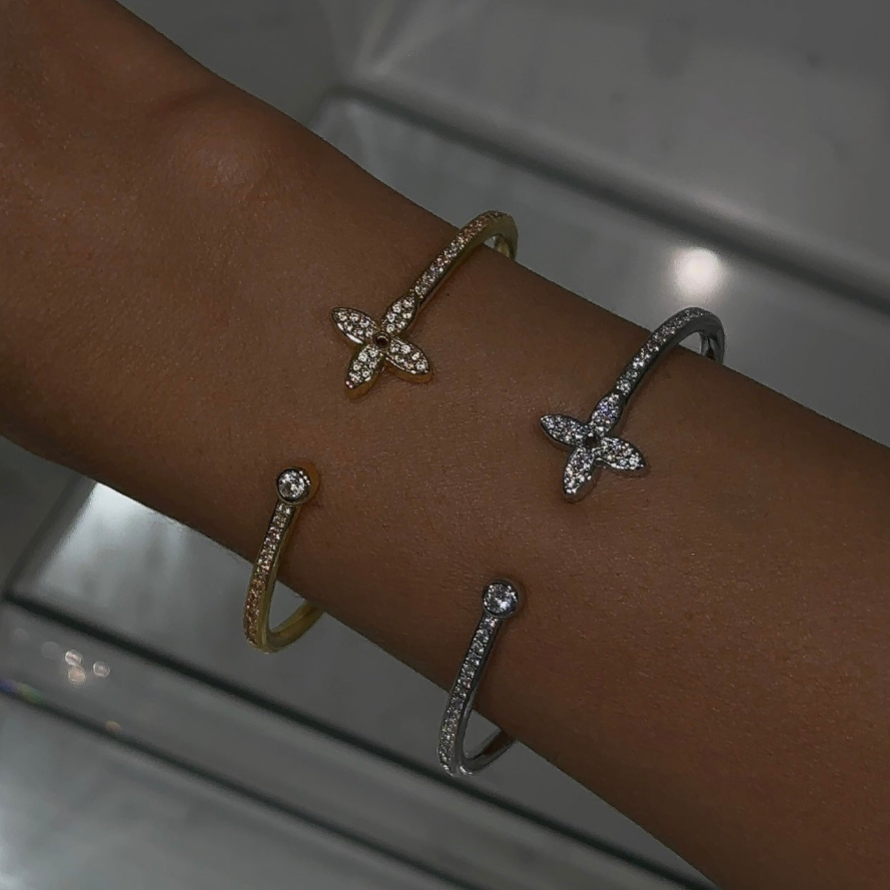 Star Bracelet Set (gold finish, 2-piece)