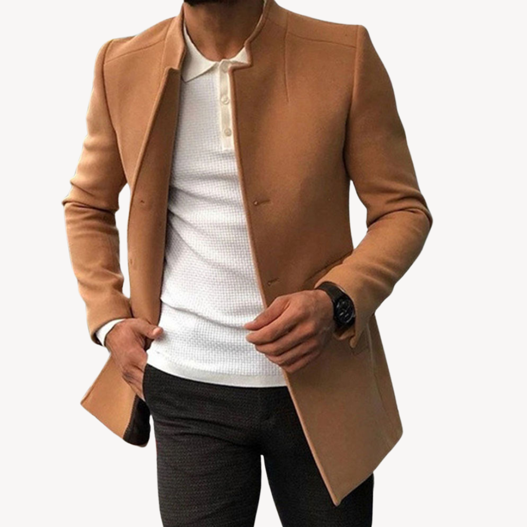 Men's Slim Fit Wool Blend Coat