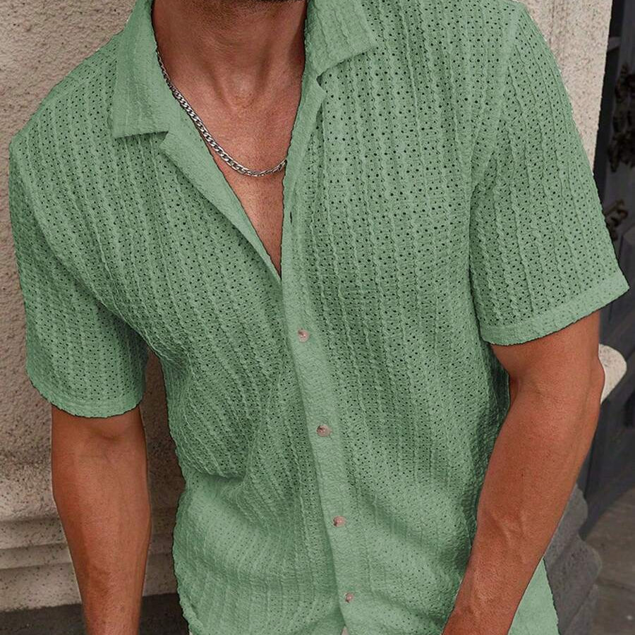 Carlos - Casual Solid Short Sleeve Shirt