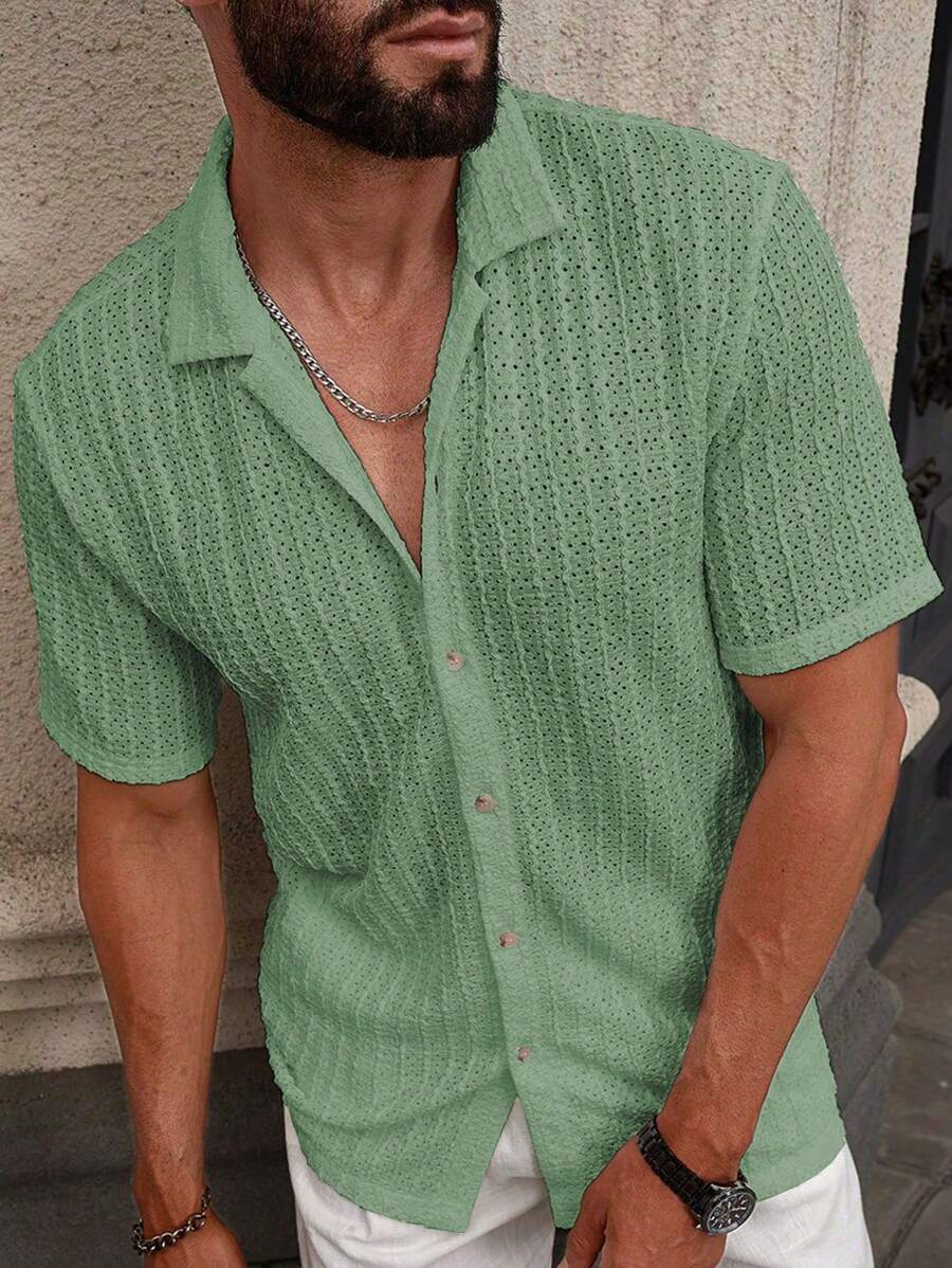 Carlos - Casual Solid Short Sleeve Shirt