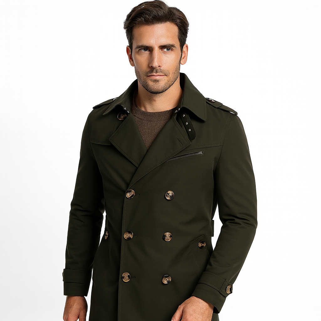 Men's Business Casual Trenchcoat
