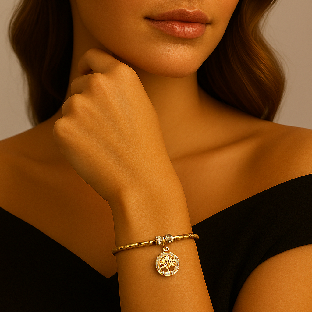 Tree of Life Cross Bracelet (stainless steel)