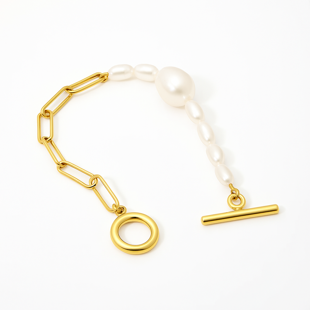 Geo Link Bracelet (gold finish)