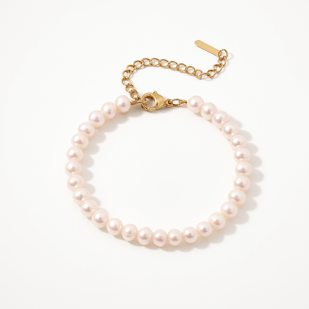 Baroque Pearl Bracelet (stainless steel)