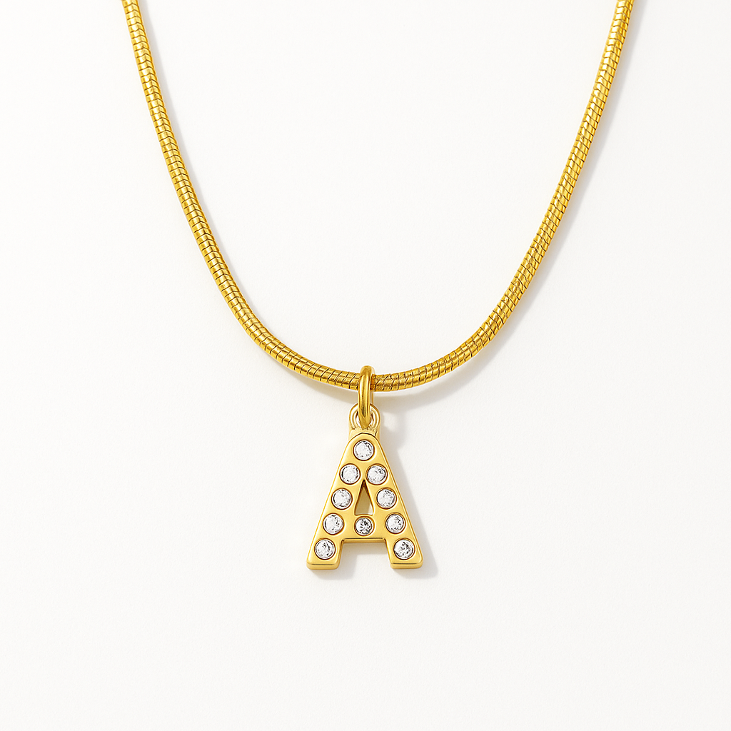 Snake Chain Statement Necklace (gold finish)