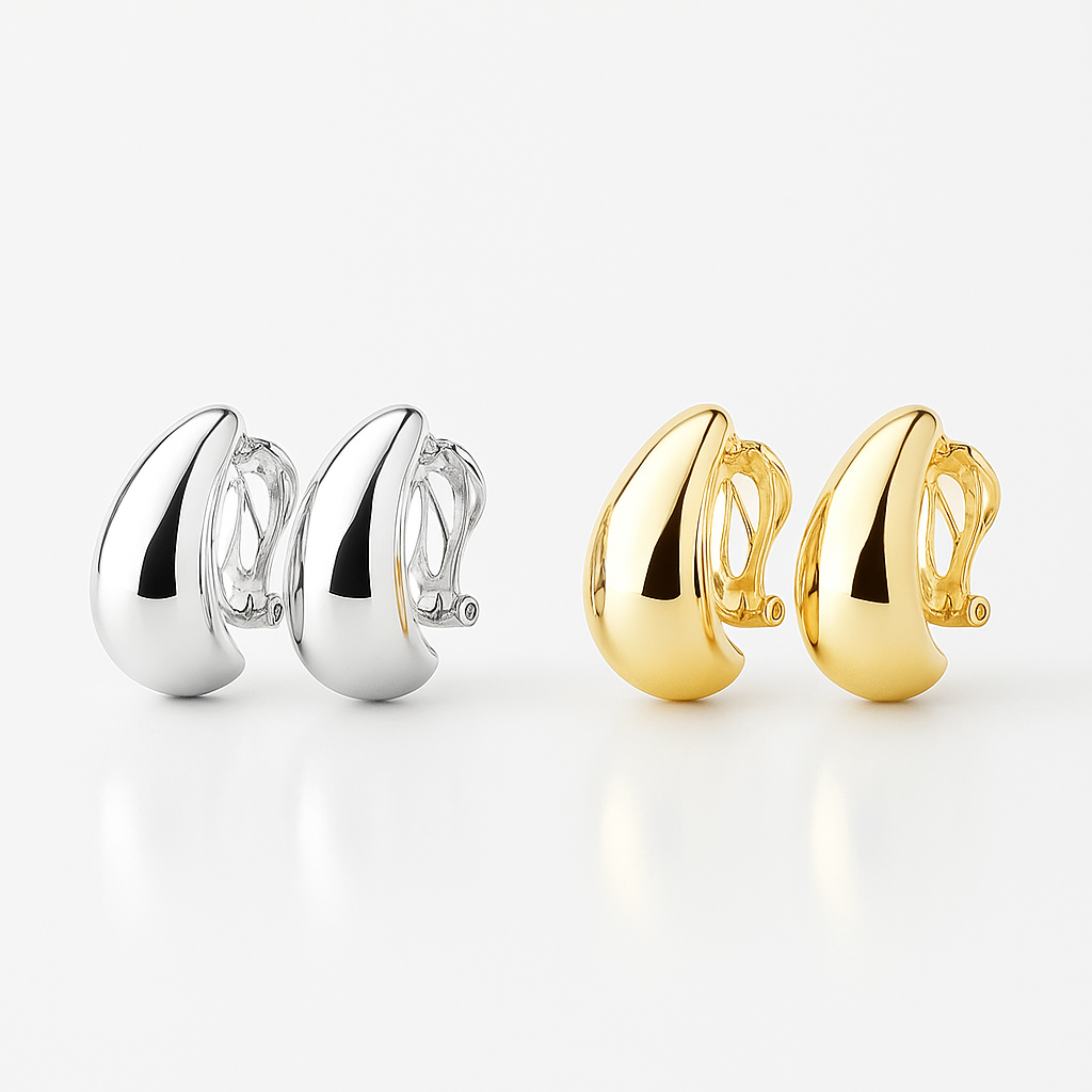 Ellipse Luxe Drop Earrings (gold finish)