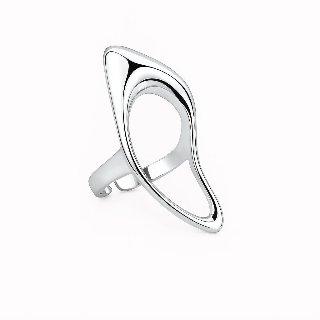 Irregular Metal Adjustable Ring (gold finish)