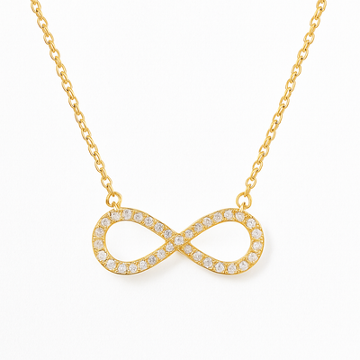 Infinity Pendant Necklace (gold finish)