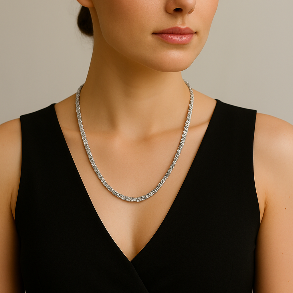 Rope Chain Necklace 3mm (Silver Finish)