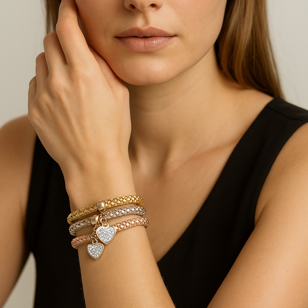 Simple Elastic Bracelet (Alloy Finish)