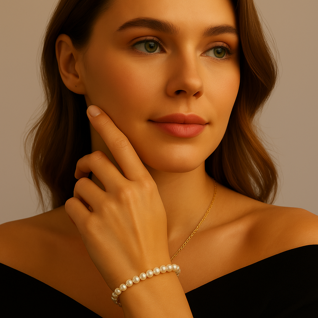 Baroque Pearl Bracelet (stainless steel)