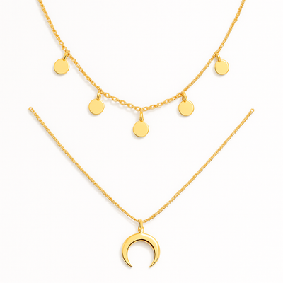 Half Moon Necklace (gold finish)