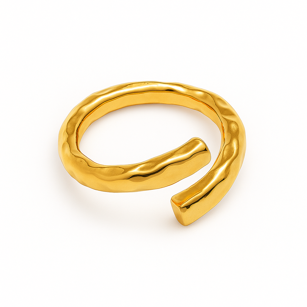 Hammer Shine Ring (gold finish)