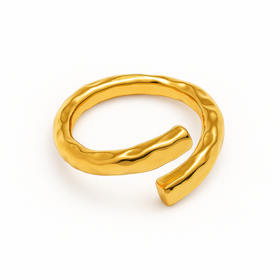 Hammer Shine Ring (gold finish)