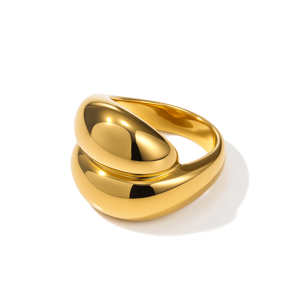 Geo Shine Ring (Gold Finish)