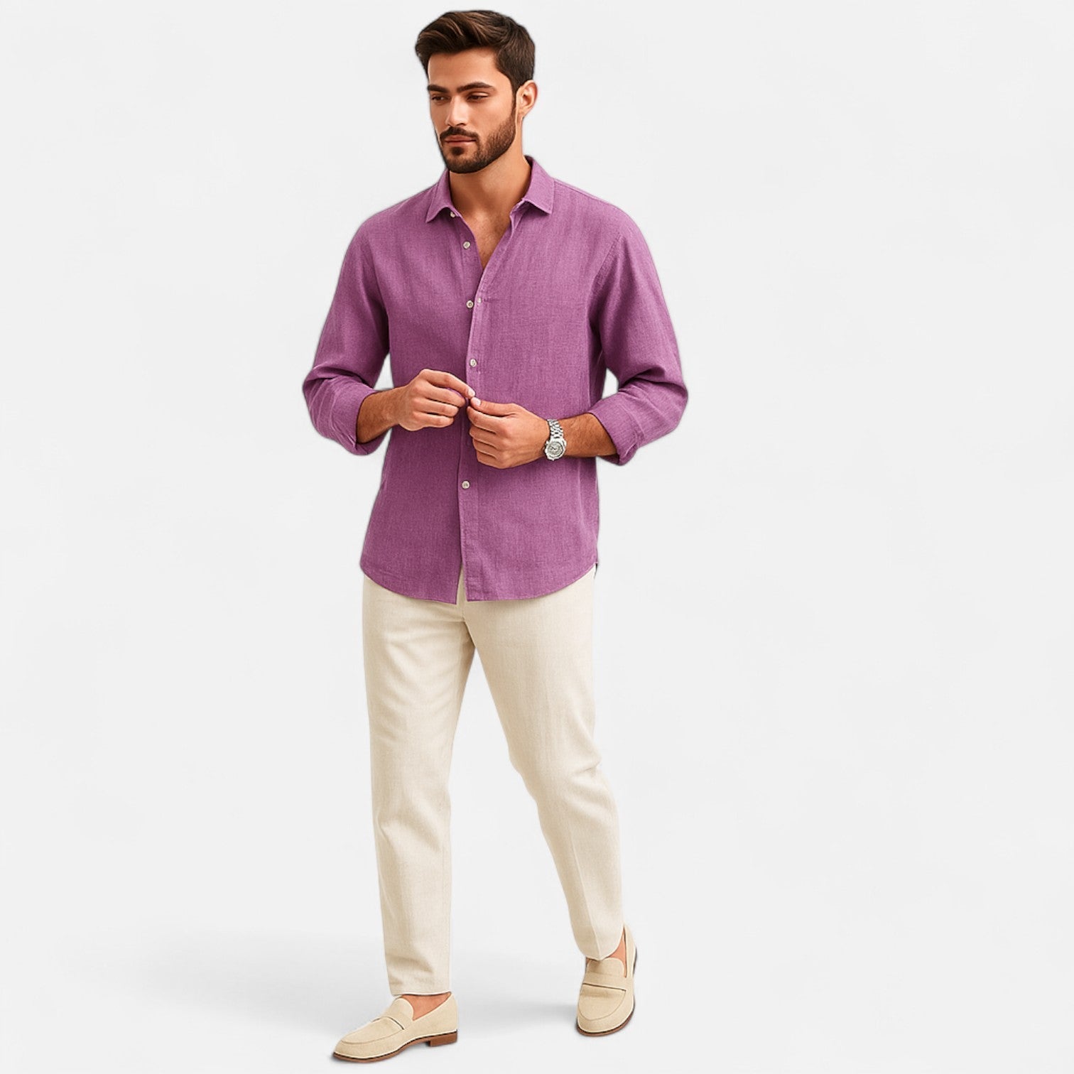 Men’s Classic Fit Linen Shirt – Timeless Comfort, Effortless Sophistication