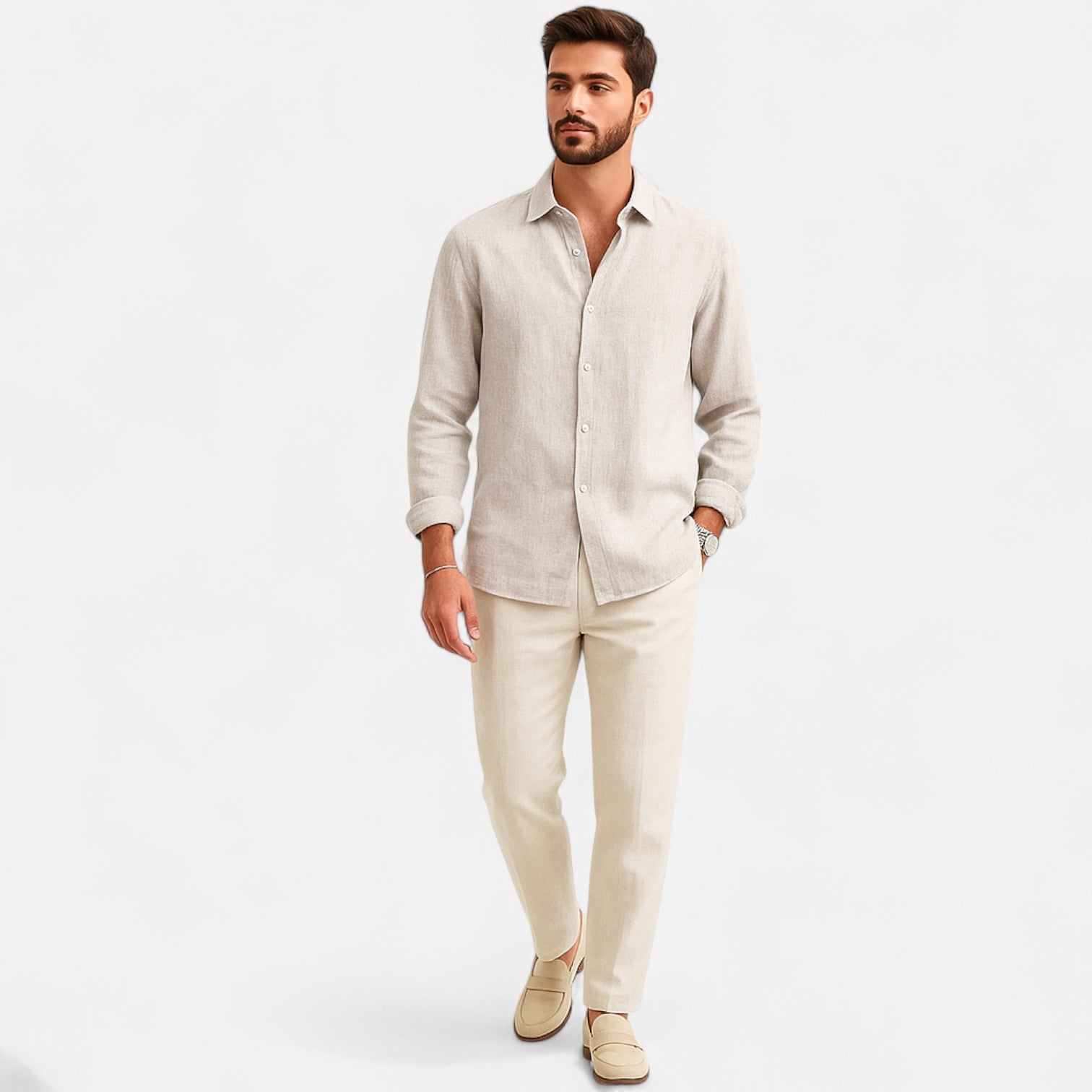 Men’s Classic Fit Linen Shirt – Timeless Comfort, Effortless Sophistication