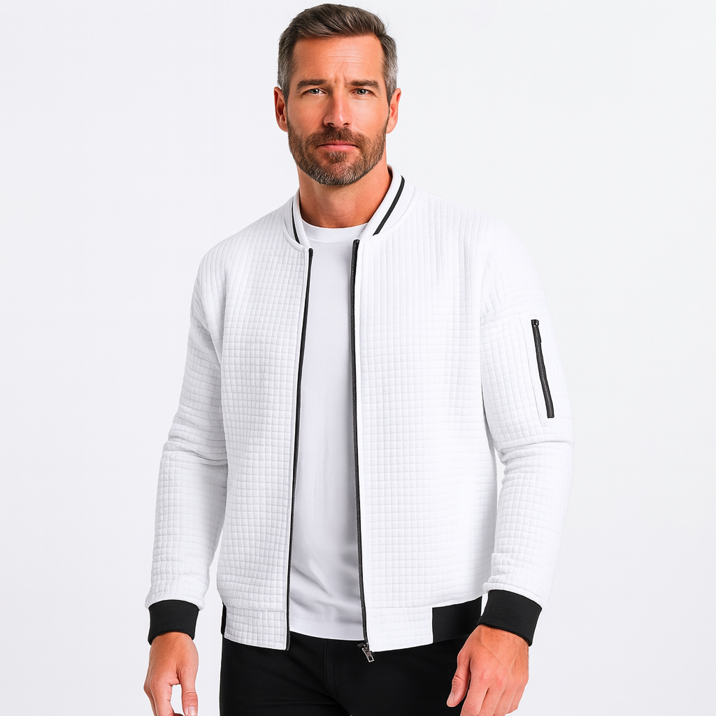 Men's Quilted Bomber Jacket | Casual