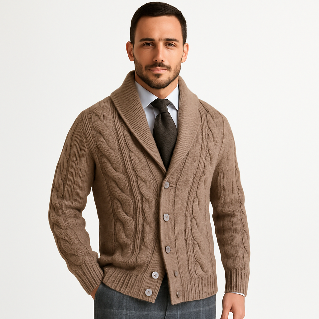 Men's Cable Knit Cardigan | Casual