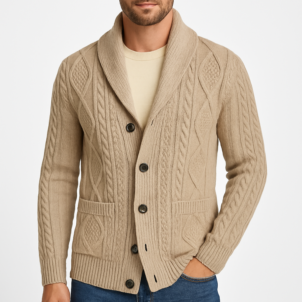 Men's Cable Knit Cardigan | Winter