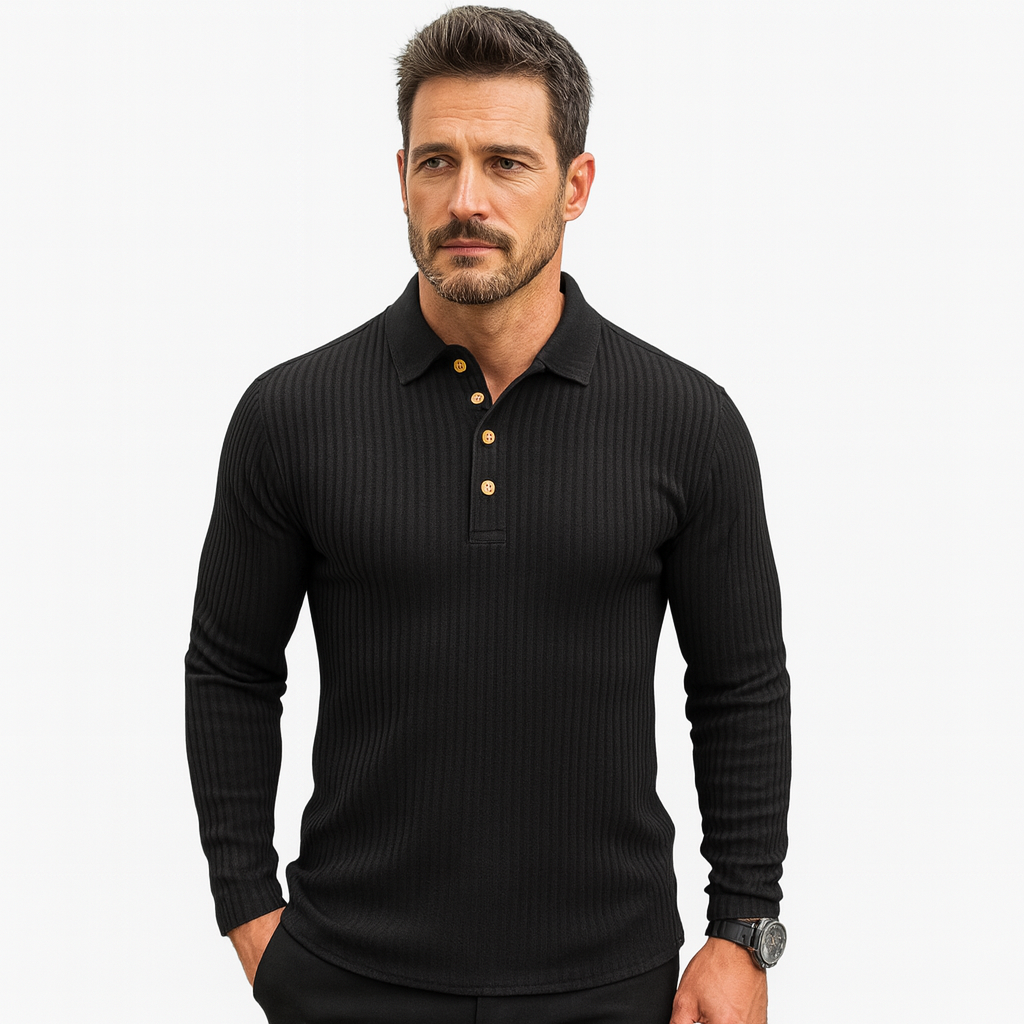 Men's Knitted Polo Shirt | Stylish