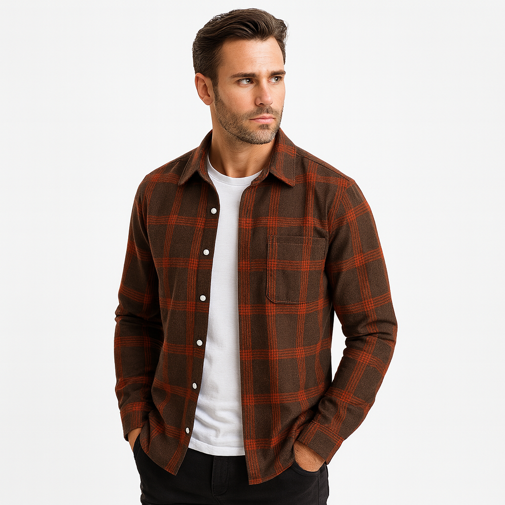 Men's Casual Plaid Shirt | Relaxed