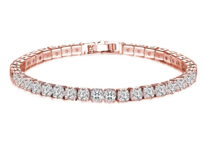 Multicolor Tennis Bracelet (gold finish)
