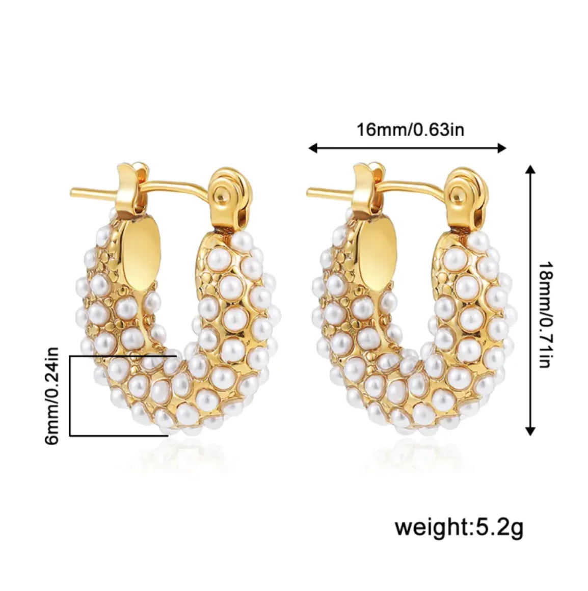 Cuban Link Diamond Drop Earrings (gold finish)