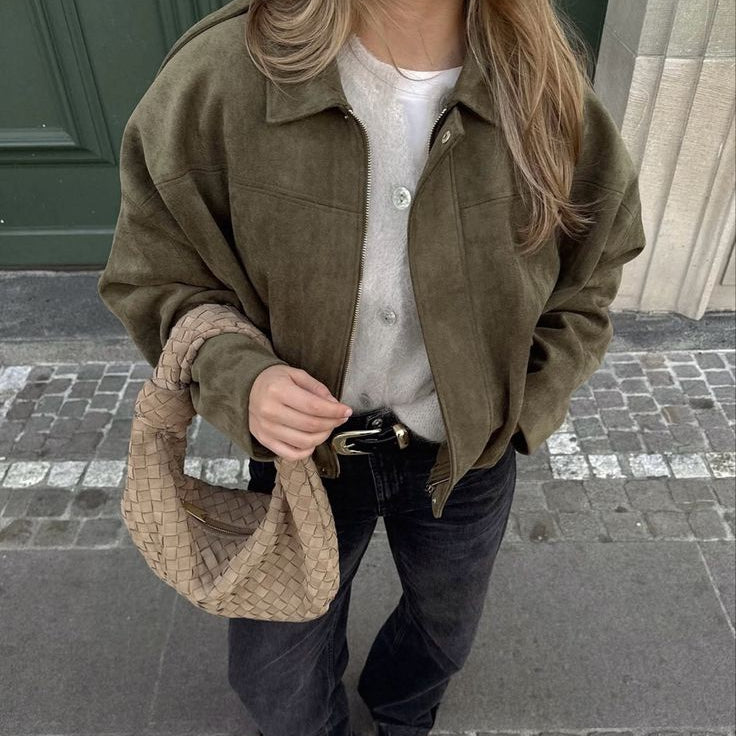 Kaori | Suede pilot jacket