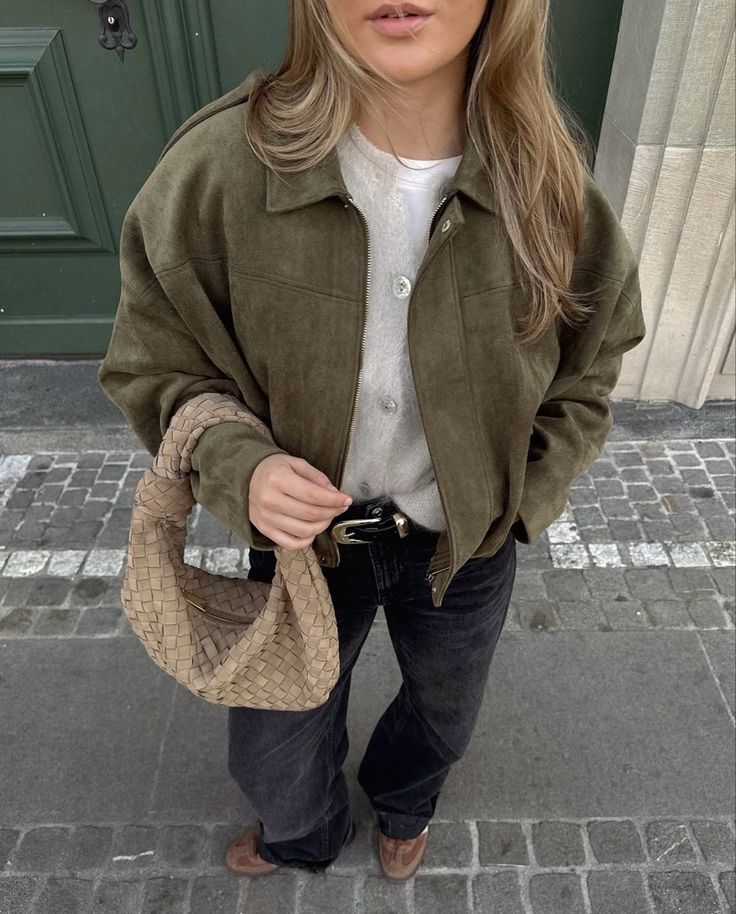 Kaori | Suede pilot jacket