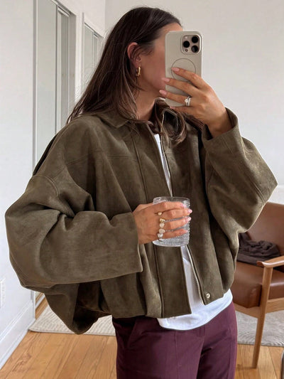 Kaori | Suede pilot jacket