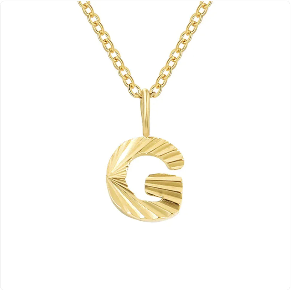 Alphabet Pendant Necklace (stainless steel)
