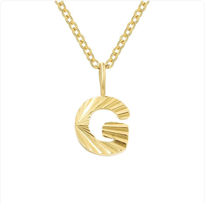Alphabet Pendant Necklace (stainless steel)