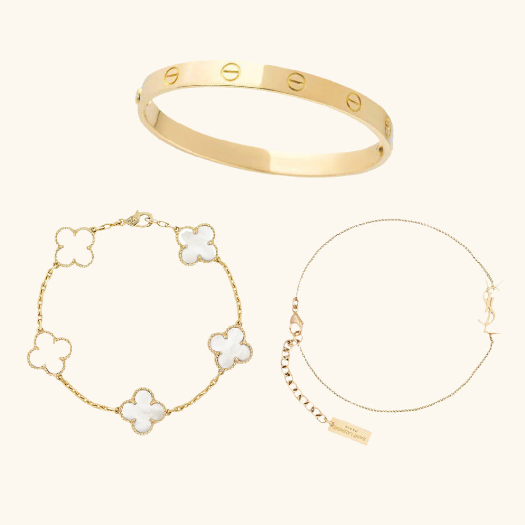 Berlin Bracelet Set (gold finish, 3-piece)
